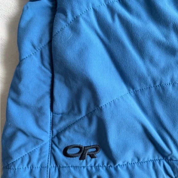 Outdoor Research Women's Bright Blue Hooded Puffer Jacket xs - Picture 4 of 11